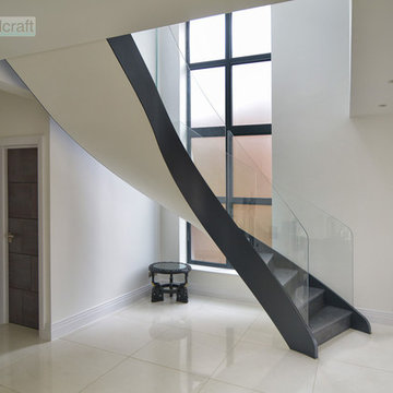NORTHUMERLAND PROJECT - HELICAL STAIRS WITH GLASS BALUSTRADE