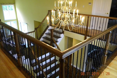 Inspiration for a craftsman staircase remodel in Philadelphia