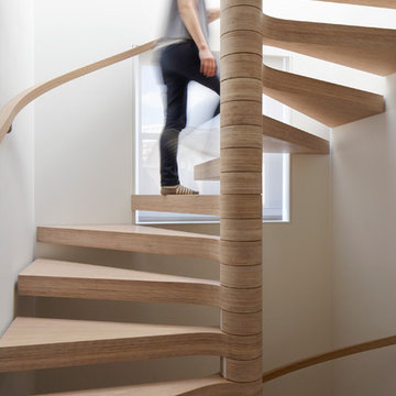 Oak Plywood Spiral Staircase