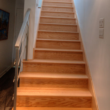 Oak Stair with Stainless handrail