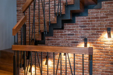 Oak stairs with custom made metalwork