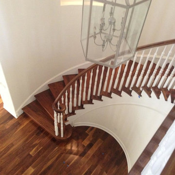 One of our many beautiful hardwood staircases (and don't forget about the floors