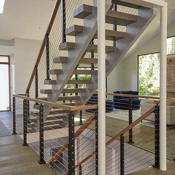 Open Concept Interior with Cable Railing