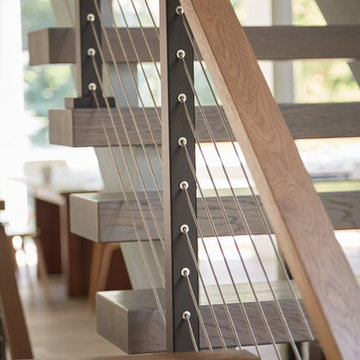 Open Concept Interior with Cable Railing