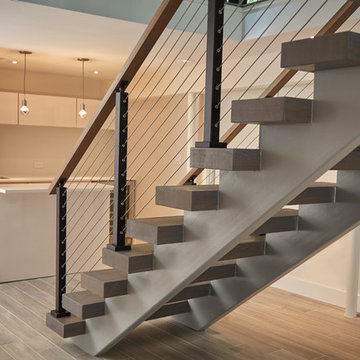 Open Concept Interior with Cable Railing