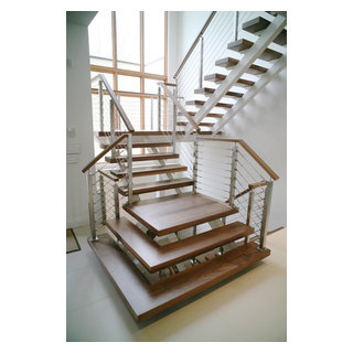 Open Riser Stairs - Modern - Staircase - DC Metro - by IDS Metals / Ar2 ...