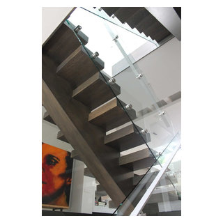 Open Riser Stairs - Modern - Staircase - Chicago - by Splash Carpentry ...