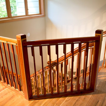 Open Riser Wood Stairs  - Seattle -  Thought Provoking Design