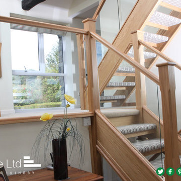 Open tread stairs & split-level living area