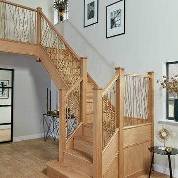 Opus Gold Finish Staircase