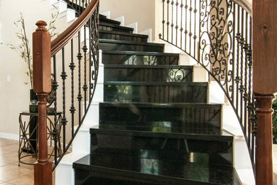 Traditional staircase in Orlando.