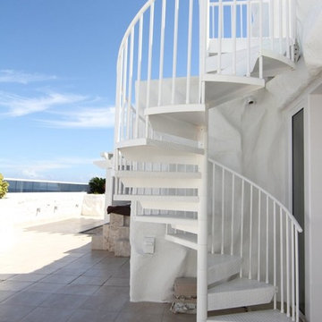 Outdoor Aluminum Spiral Stairs