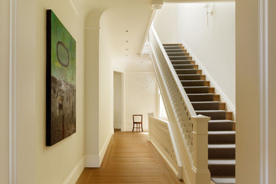 Inspiration for a transitional staircase remodel in San Francisco