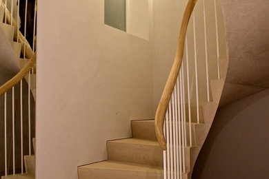 Large contemporary u-shaped staircase in London.