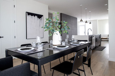 Dining room - small contemporary dining room idea in Vancouver