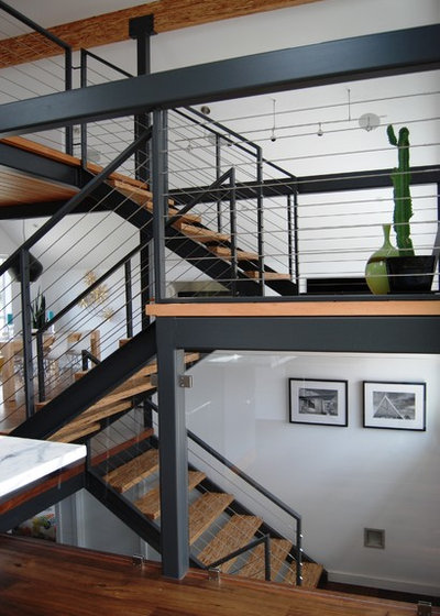 Contemporary Staircase by Portal Design Inc