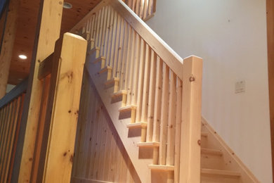 Pine Stair with a Clear Finish