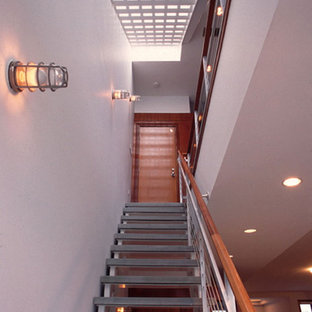 Inspiration for a modern staircase remodel in New York