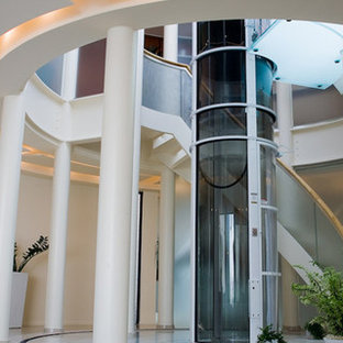 Example of a trendy staircase design in Portland Maine