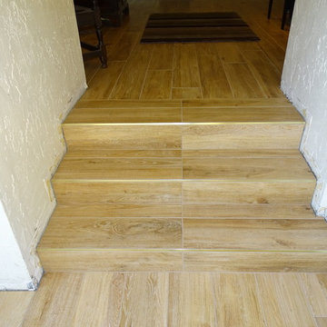 Porcelain Plank Tile Steps (After Picture)