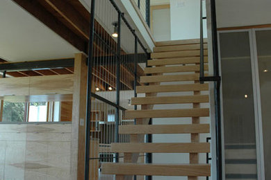 Inspiration for a transitional staircase remodel in Minneapolis