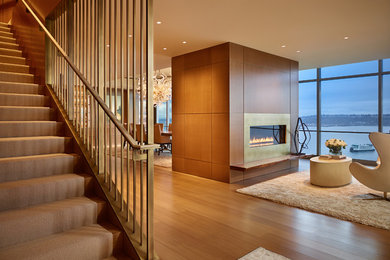 Staircase - contemporary staircase idea in Seattle