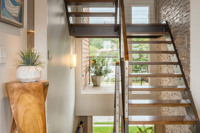 Staircase - modern staircase idea in Providence