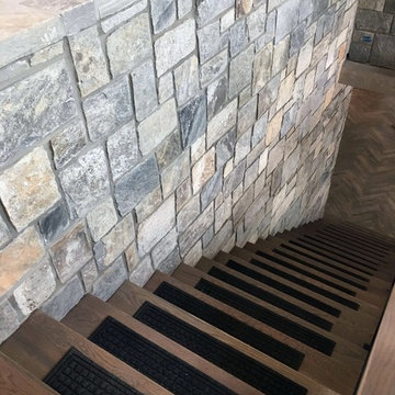 Queen Creek Interior Natural Thin Stone Veneer Staircase Wall