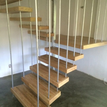 Red Oak Floating Staircase
