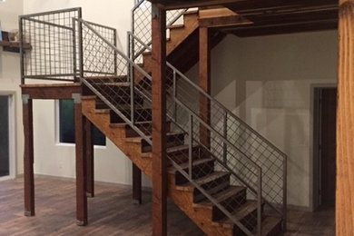 Design ideas for a rustic staircase in Phoenix.