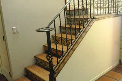 Staircase - rustic staircase idea in Los Angeles