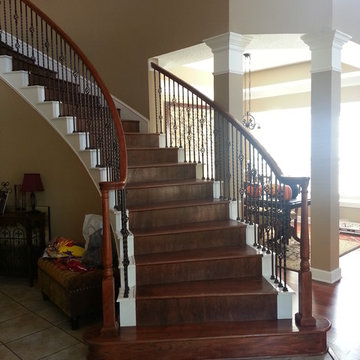 Replaced Wood with Wrought Iron Balusters