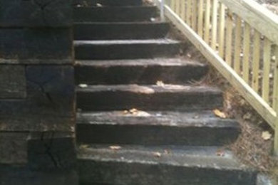 На фото: большая прямая лестница