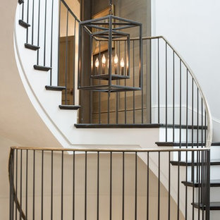 Idée de décoration pour un escalier style shabby chic.