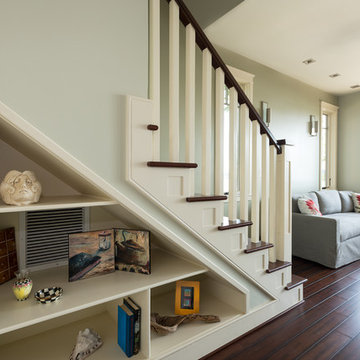 Riverside Waterfont Home: Under Stairs Storage and Living Area