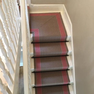 Roger Oates Flaxman Berry stair runner carpet fitted in Hook, Hampshire