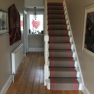 Roger Oates Flaxman Berry stair runner carpet fitted in Hook, Hampshire
