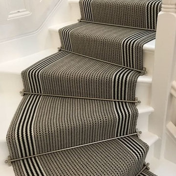 Roger Oates Flaxman Stone stair runner carpet in Windsor Berkshire