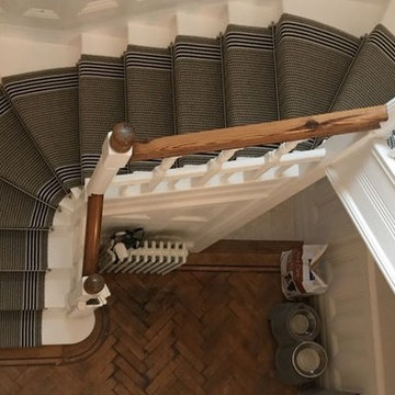 Roger Oates Flaxman Stone stair runner carpet in Windsor Berkshire