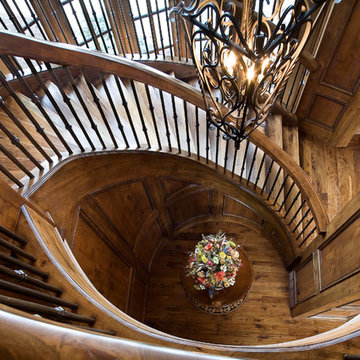 Rustic Mountain Luxury - Curving Staircase