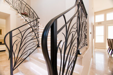 Inspiration for a modern staircase remodel in Orange County
