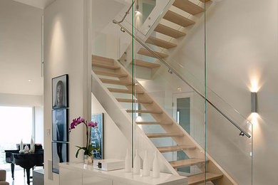 Staircase - contemporary staircase idea in Santa Barbara