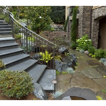 Seattle Front-entry Landscape Steps and Railing