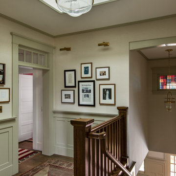 Second-floor Stair Hall of a historic Craftsman residence in Santa Monica, CA
