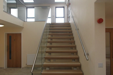 This is an example of a modern staircase in Cardiff.