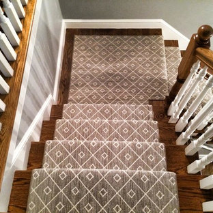 Inspiration for a contemporary staircase remodel in Boston