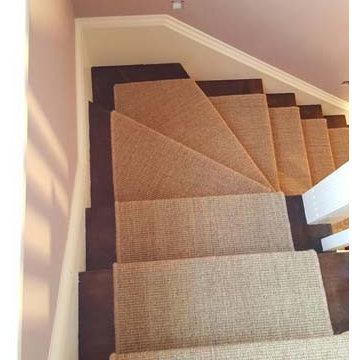 Sisal Carpet Installation to Stairs