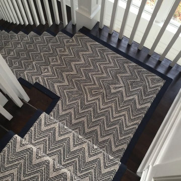 Sisal Stair Runner Landing with Miter