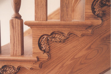 Solid Oak Traditional Custom Straight Stair