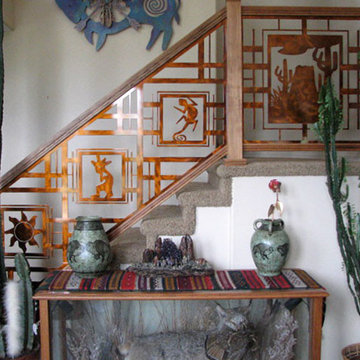 Southwestern Stair Railing in Translucent Copper